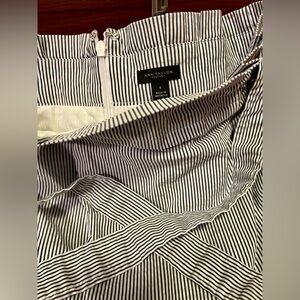 Ann Taylor Black and White Striped Skirt